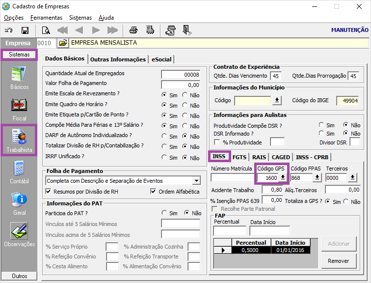 FP702 Controle de Autônomos Como emitir GPS de autônomo com código