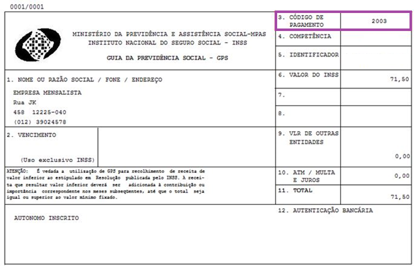 FP702 Controle de Autônomos Como emitir GPS de autônomo com código